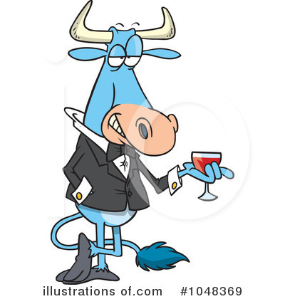 Bull Clipart #1048369 by toonaday