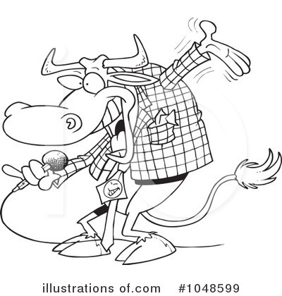 Royalty-Free (RF) Bull Clipart Illustration by toonaday - Stock Sample #1048599