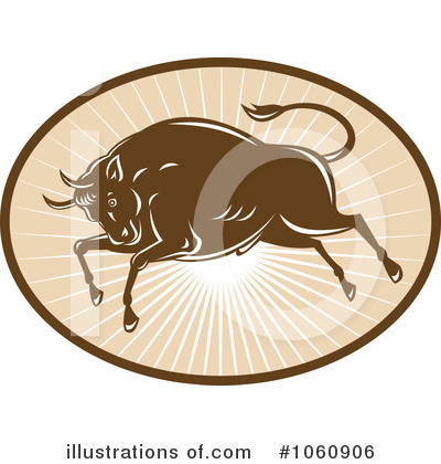 Royalty-Free (RF) Bull Clipart Illustration by patrimonio - Stock Sample #1060906