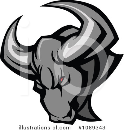 Royalty-Free (RF) Bull Clipart Illustration by Chromaco - Stock Sample #1089343