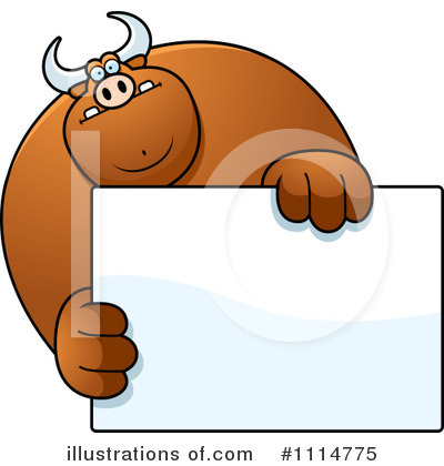 Royalty-Free (RF) Bull Clipart Illustration by Cory Thoman - Stock Sample #1114775