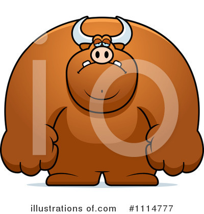 Royalty-Free (RF) Bull Clipart Illustration by Cory Thoman - Stock Sample #1114777