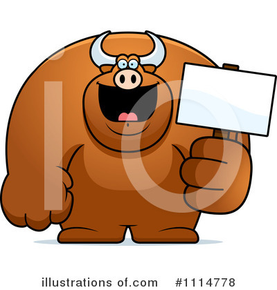 Royalty-Free (RF) Bull Clipart Illustration by Cory Thoman - Stock Sample #1114778