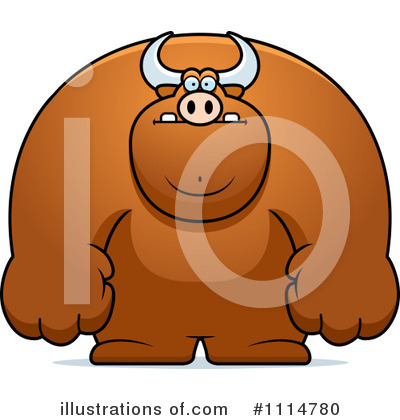 Royalty-Free (RF) Bull Clipart Illustration by Cory Thoman - Stock Sample #1114780