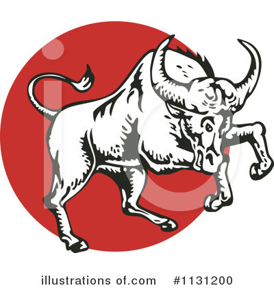 Royalty-Free (RF) Bull Clipart Illustration by patrimonio - Stock Sample #1131200