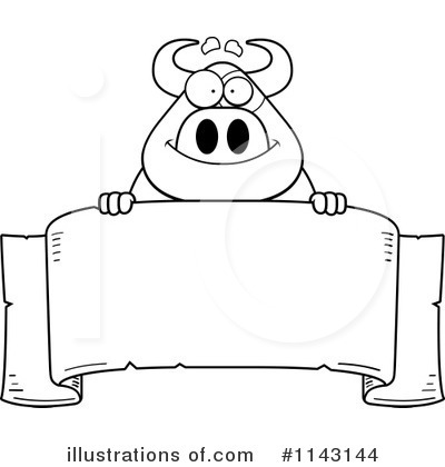 Royalty-Free (RF) Bull Clipart Illustration by Cory Thoman - Stock Sample #1143144