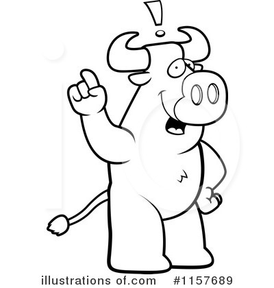Royalty-Free (RF) Bull Clipart Illustration by Cory Thoman - Stock Sample #1157689