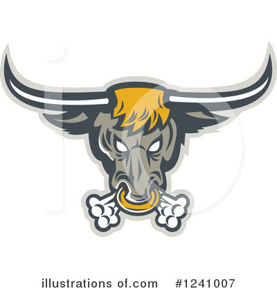 Royalty-Free (RF) Bull Clipart Illustration by patrimonio - Stock Sample #1241007