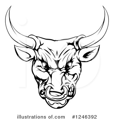 Royalty-Free (RF) Bull Clipart Illustration by AtStockIllustration - Stock Sample #1246392