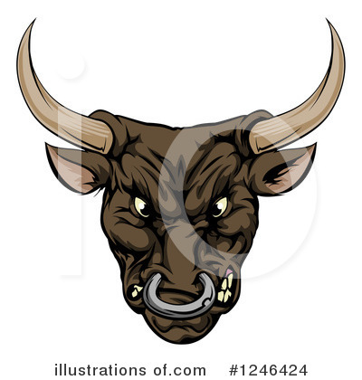 Bull Clipart #1246424 by AtStockIllustration