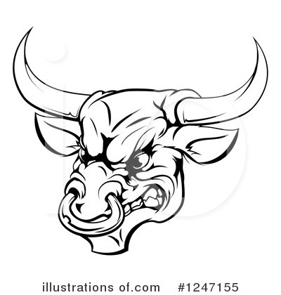 Royalty-Free (RF) Bull Clipart Illustration by AtStockIllustration - Stock Sample #1247155