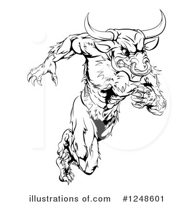 Royalty-Free (RF) Bull Clipart Illustration by AtStockIllustration - Stock Sample #1248601