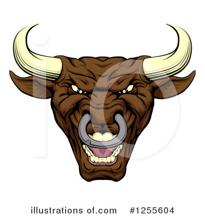 Royalty-Free (RF) Bull Clipart Illustration by AtStockIllustration - Stock Sample #1255604