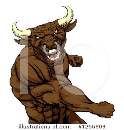 Royalty-Free (RF) Bull Clipart Illustration by AtStockIllustration - Stock Sample #1255606