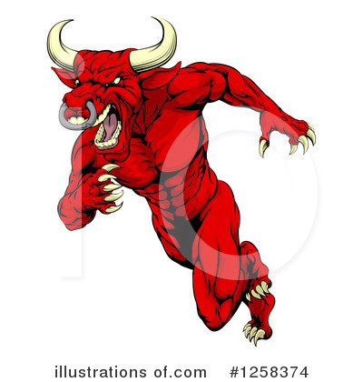 Royalty-Free (RF) Bull Clipart Illustration by AtStockIllustration - Stock Sample #1258374