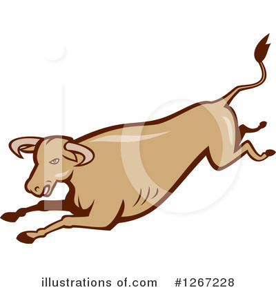 Royalty-Free (RF) Bull Clipart Illustration by patrimonio - Stock Sample #1267228