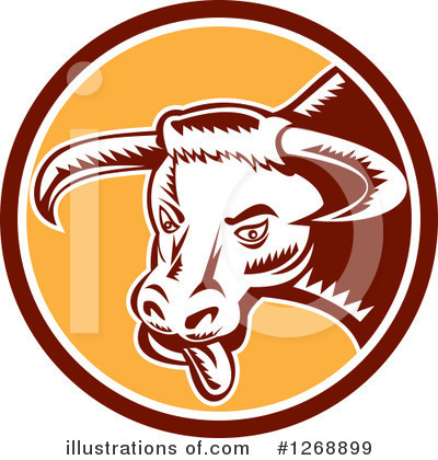 Royalty-Free (RF) Bull Clipart Illustration by patrimonio - Stock Sample #1268899