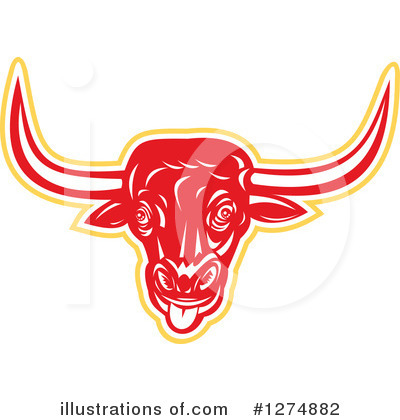 Royalty-Free (RF) Bull Clipart Illustration by patrimonio - Stock Sample #1274882