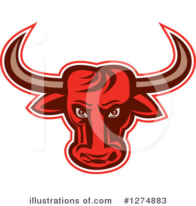 Royalty-Free (RF) Bull Clipart Illustration by patrimonio - Stock Sample #1274883