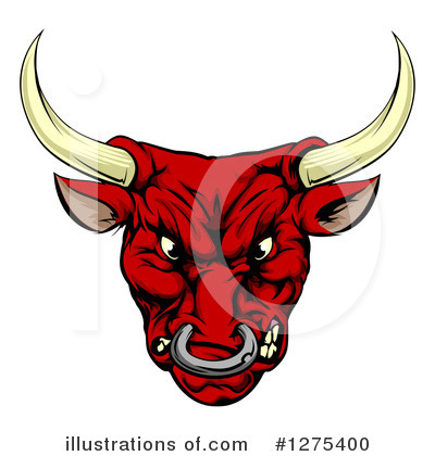 Royalty-Free (RF) Bull Clipart Illustration by AtStockIllustration - Stock Sample #1275400