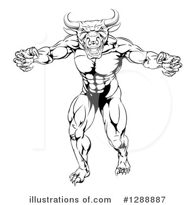 Royalty-Free (RF) Bull Clipart Illustration by AtStockIllustration - Stock Sample #1288887