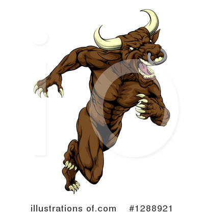 Royalty-Free (RF) Bull Clipart Illustration by AtStockIllustration - Stock Sample #1288921