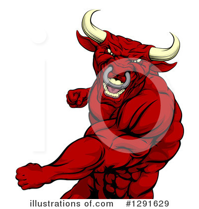 Royalty-Free (RF) Bull Clipart Illustration by AtStockIllustration - Stock Sample #1291629