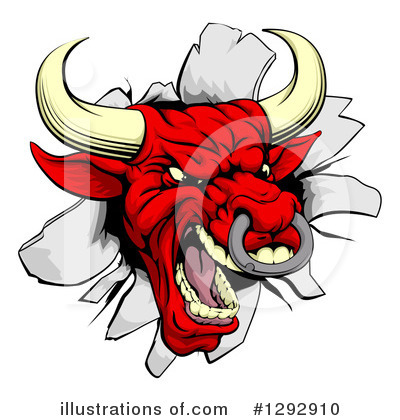 Royalty-Free (RF) Bull Clipart Illustration by AtStockIllustration - Stock Sample #1292910