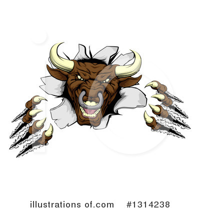Royalty-Free (RF) Bull Clipart Illustration by AtStockIllustration - Stock Sample #1314238