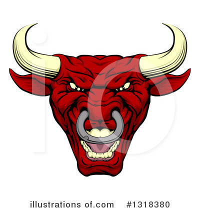 Royalty-Free (RF) Bull Clipart Illustration by AtStockIllustration - Stock Sample #1318380