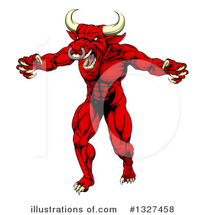 Royalty-Free (RF) Bull Clipart Illustration by AtStockIllustration - Stock Sample #1327458