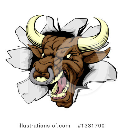 Royalty-Free (RF) Bull Clipart Illustration by AtStockIllustration - Stock Sample #1331700