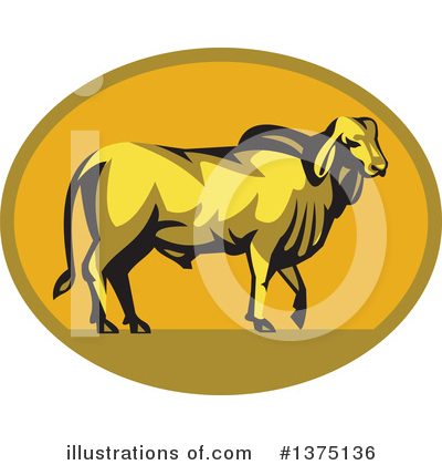 Royalty-Free (RF) Bull Clipart Illustration by patrimonio - Stock Sample #1375136
