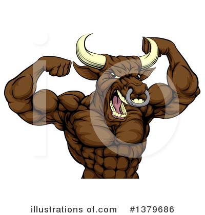 Royalty-Free (RF) Bull Clipart Illustration by AtStockIllustration - Stock Sample #1379686