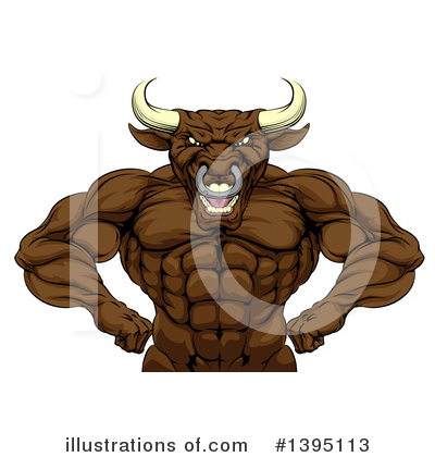 Royalty-Free (RF) Bull Clipart Illustration by AtStockIllustration - Stock Sample #1395113