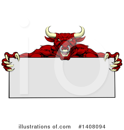 Royalty-Free (RF) Bull Clipart Illustration by AtStockIllustration - Stock Sample #1408094