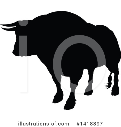 Royalty-Free (RF) Bull Clipart Illustration by AtStockIllustration - Stock Sample #1418897