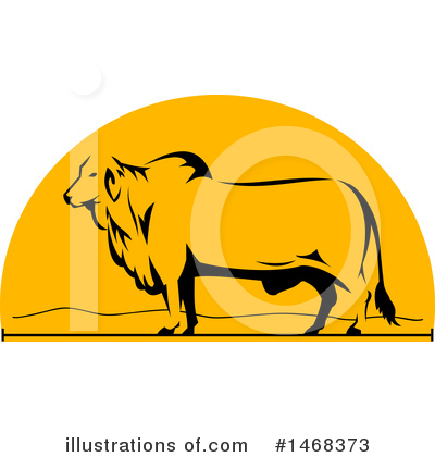 Royalty-Free (RF) Bull Clipart Illustration by patrimonio - Stock Sample #1468373