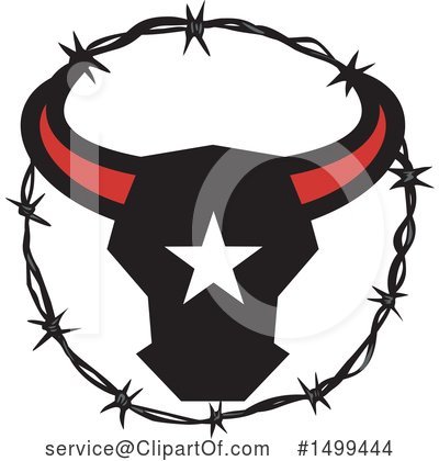 Royalty-Free (RF) Bull Clipart Illustration by patrimonio - Stock Sample #1499444