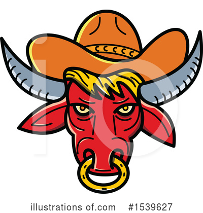 Royalty-Free (RF) Bull Clipart Illustration by patrimonio - Stock Sample #1539627