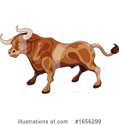 Royalty-Free (RF) Bull Clipart Illustration by Pushkin - Stock Sample #1656299