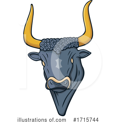 Royalty-Free (RF) Bull Clipart Illustration by Any Vector - Stock Sample #1715744