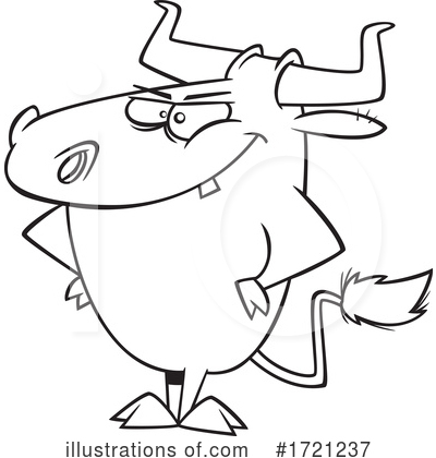 Bull Clipart #1721237 by toonaday
