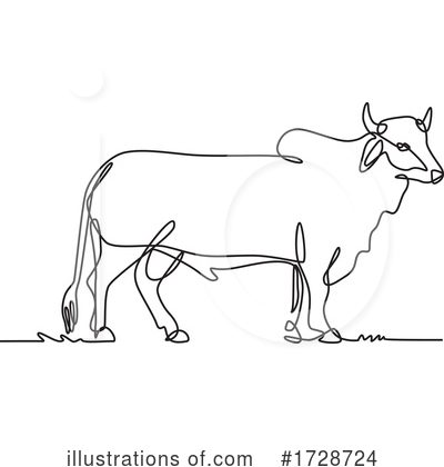 Royalty-Free (RF) Bull Clipart Illustration by patrimonio - Stock Sample #1728724