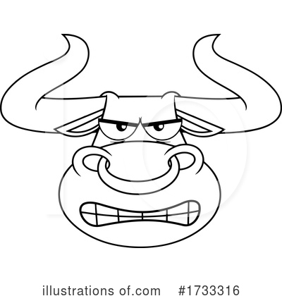 Royalty-Free (RF) Bull Clipart Illustration by Hit Toon - Stock Sample #1733316