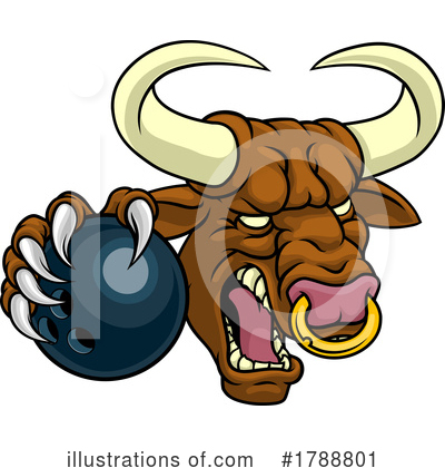 Royalty-Free (RF) Bull Clipart Illustration by AtStockIllustration - Stock Sample #1788801