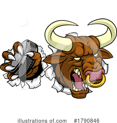 Royalty-Free (RF) Bull Clipart Illustration by AtStockIllustration - Stock Sample #1790846