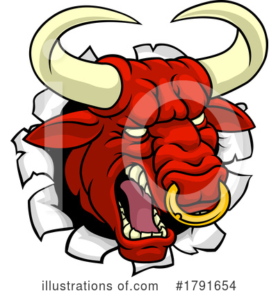 Royalty-Free (RF) Bull Clipart Illustration by AtStockIllustration - Stock Sample #1791654