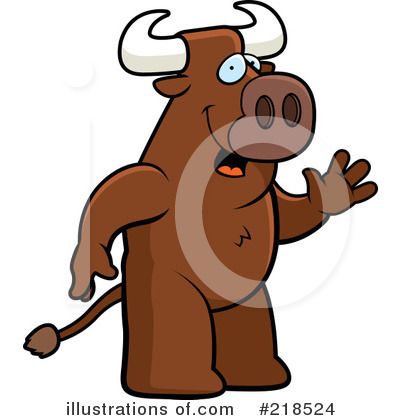 Royalty-Free (RF) Bull Clipart Illustration by Cory Thoman - Stock Sample #218524