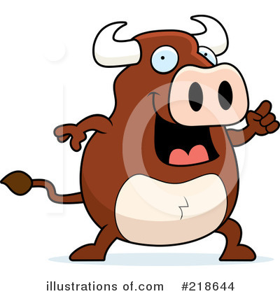 Royalty-Free (RF) Bull Clipart Illustration by Cory Thoman - Stock Sample #218644